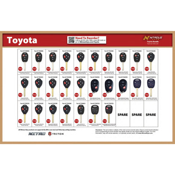 Toyota|Lexus Remotes - Starter Bundle (27 Pieces)