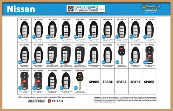 Nissan Remotes - Starter Bundle (23 Pieces)