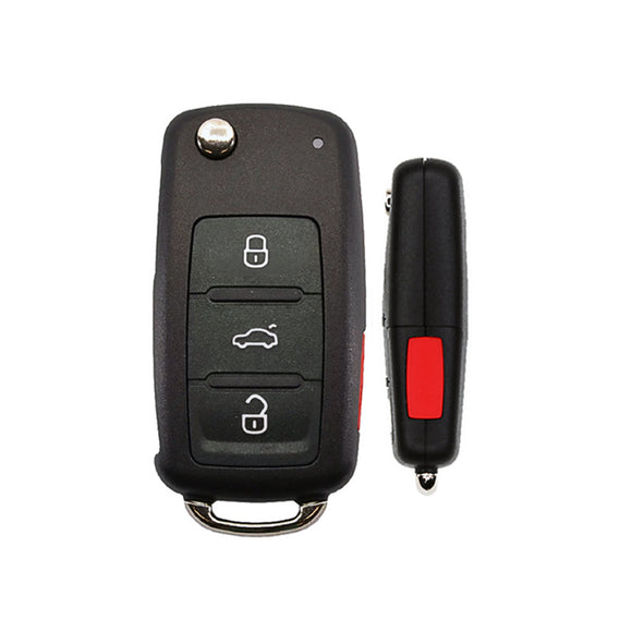 Volkswagen 1998-2011 4-Button Flip Key Remote