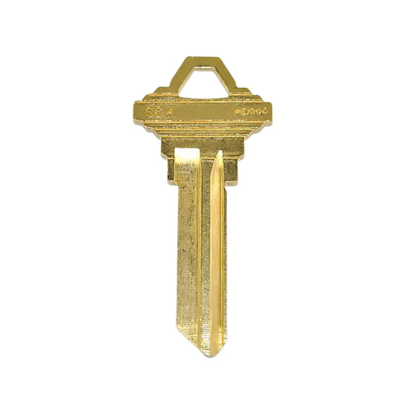 Schlage SC4 [6-Pin] Plain Brass Head Key [10-Pack]