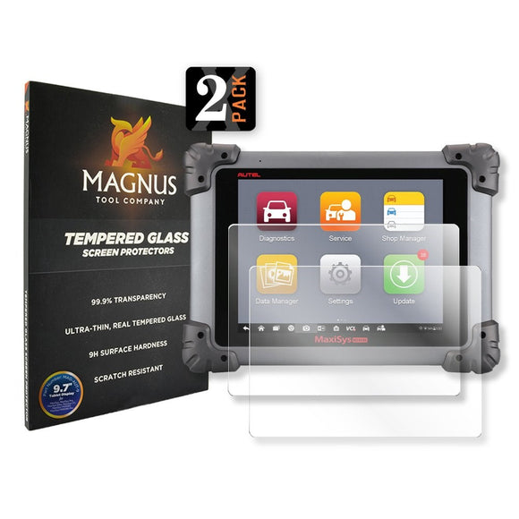 Autel MaxiSys Elite | Tempered Glass Screen Protectors, 2-Pack [MAGNUS]