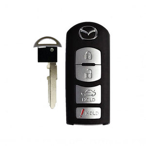 Mazda 3 / 6 / Miata 2014-2019 4-Button Smart Key w/ Trunk (WAZSKE13D01)