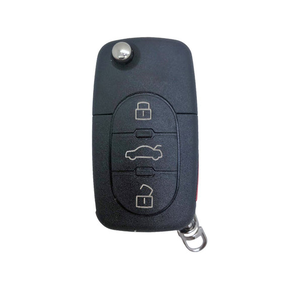 Volkswagen 1998-2002 4-Button Flip Key Remote w/ROUND BUTTONS