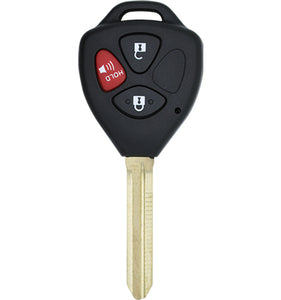 Toyota Yaris 2007-2013 3-Button Remote Head Key
