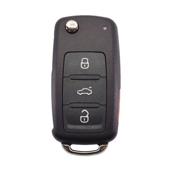 Volkswagen 2011-2016 4-Button Flip Key Remote PEPS