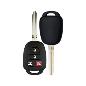 Toyota Camry/Corolla 2014-2019 4-Button Remote Head Key w/ Trunk