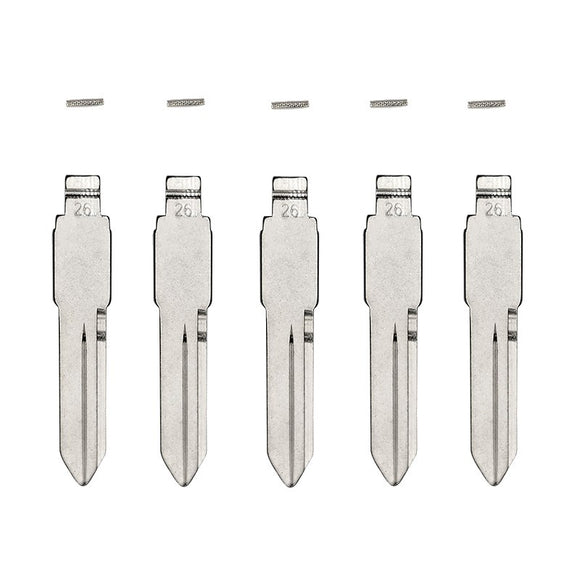5-Pack GM B102 Flip Key Blade w/Roll Pins for Xhorse Remotes