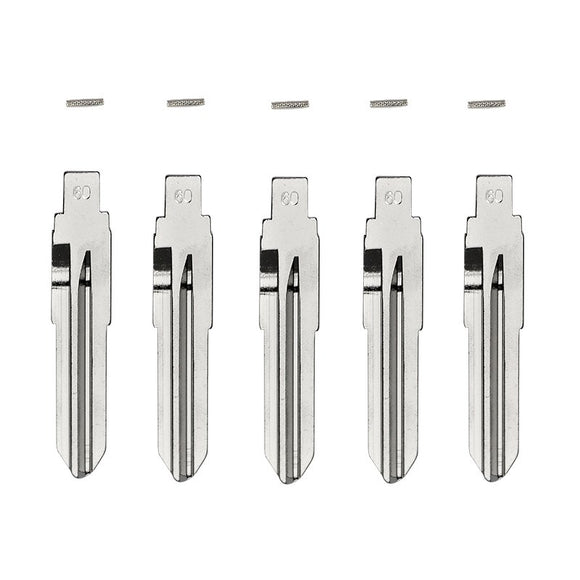 5-Pack Fiat GT15R Flip Key Blades w/Roll Pins for Xhorse Remotes