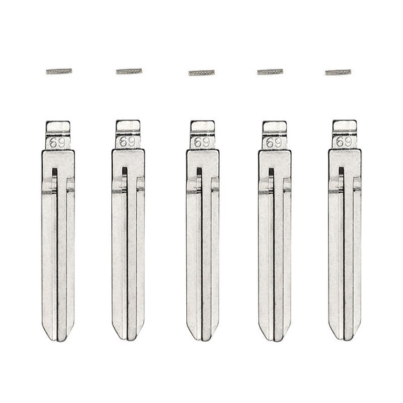 5-Pack GM B110 Flip Key Blade w/ Roll Pins for Xhorse Remotes