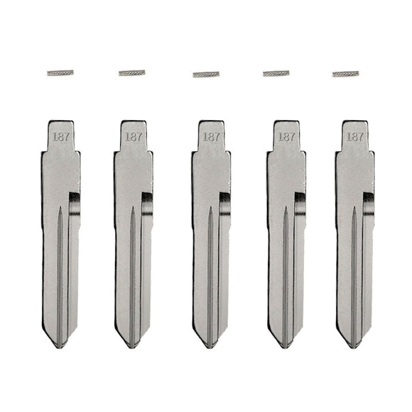 5-Pack Mitsubishi MIT9 Flip Key Blade w/Roll Pins for Xhorse Remotes